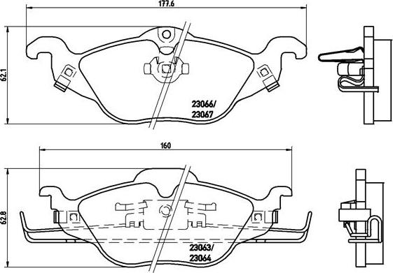 Brembo P 59 030 - Set placute frana,frana disc aaoparts.ro