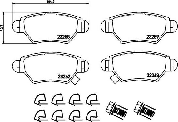 Brembo P 59 031 - Set placute frana,frana disc aaoparts.ro