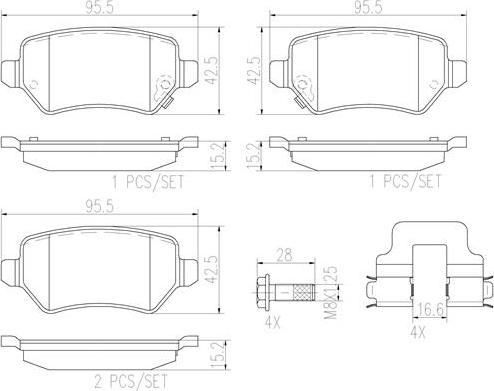 Brembo P59038N - Set placute frana,frana disc aaoparts.ro