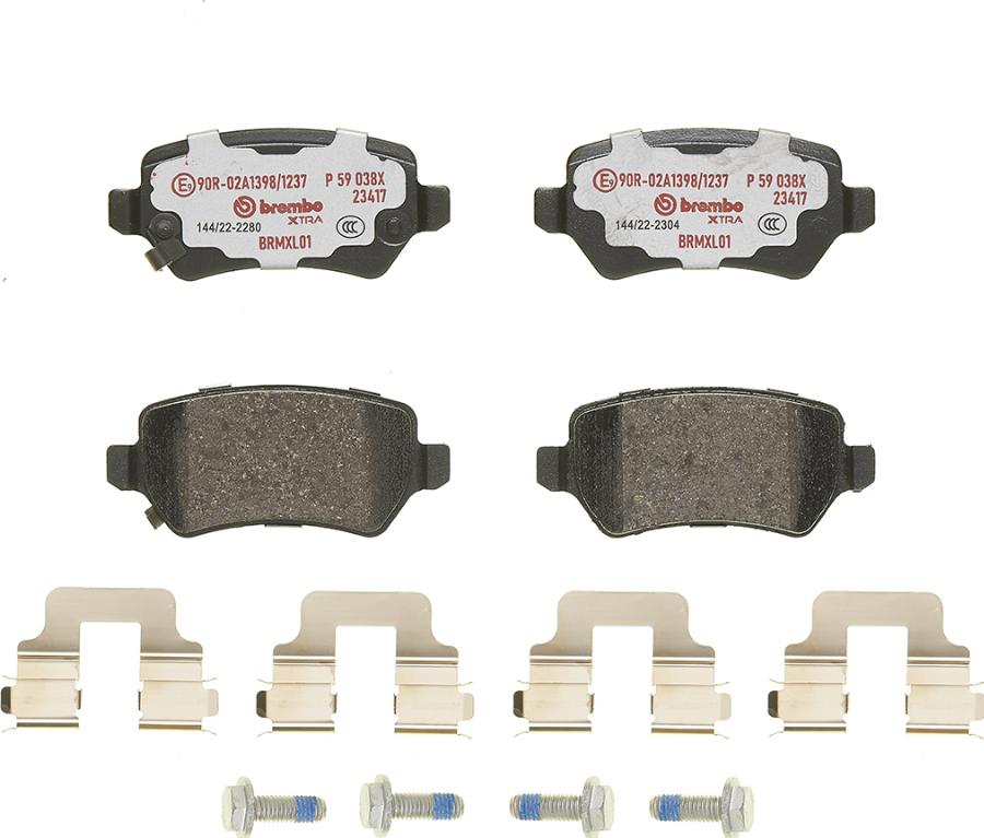 Brembo P 59 038X - Set placute frana,frana disc aaoparts.ro