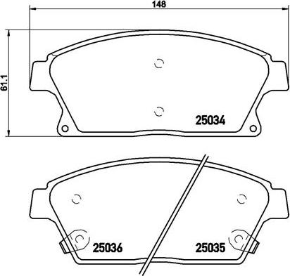 Brembo P 59 077 - Set placute frana,frana disc aaoparts.ro