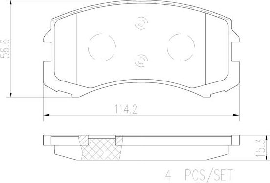Brembo P54041N - Set placute frana,frana disc aaoparts.ro