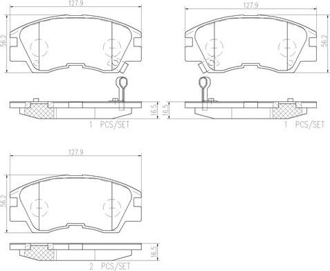 Brembo P54008N - Set placute frana,frana disc aaoparts.ro