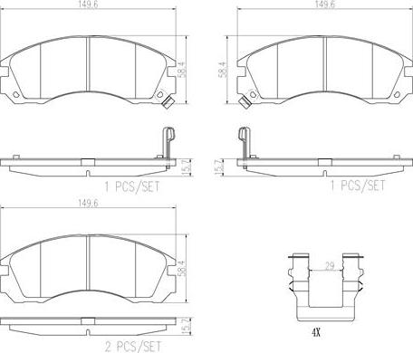 Brembo P54017N - Set placute frana,frana disc aaoparts.ro