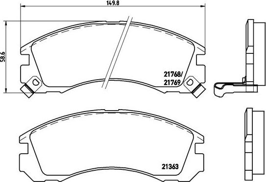 Brembo P 54 017 - Set placute frana,frana disc aaoparts.ro