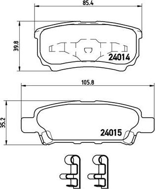 Brembo P 54 034 - Set placute frana,frana disc aaoparts.ro