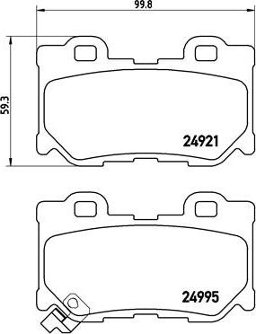 Brembo P 56 095 - Set placute frana,frana disc aaoparts.ro