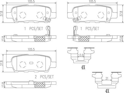 Brembo P56046N - Set placute frana,frana disc aaoparts.ro
