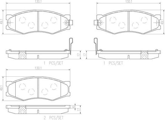 Brembo P56056N - Set placute frana,frana disc aaoparts.ro