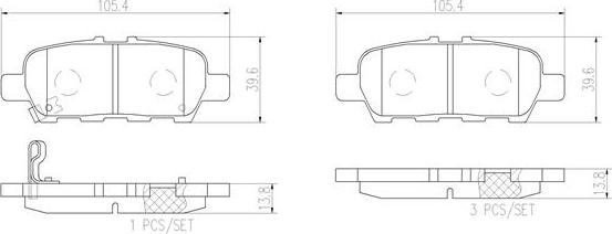 Brembo P56068N - Set placute frana,frana disc aaoparts.ro