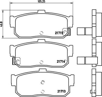 Brembo P 56 029 - Set placute frana,frana disc aaoparts.ro