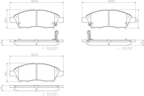 Brembo P56070N - Set placute frana,frana disc aaoparts.ro