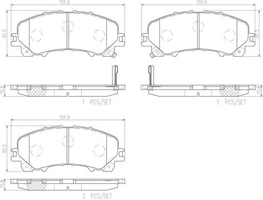Brembo P56106N - Set placute frana,frana disc aaoparts.ro