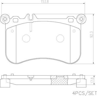 Mercedes-Benz A000 420 7404 - Set placute frana,frana disc aaoparts.ro