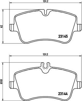 Brembo P 50 045 - Set placute frana,frana disc aaoparts.ro