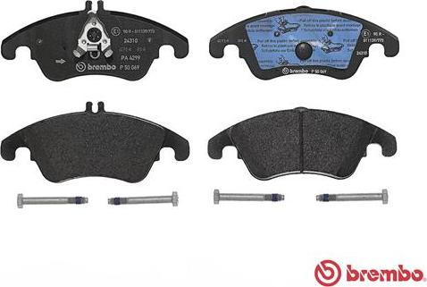 Brembo P 50 069 - Set placute frana,frana disc aaoparts.ro