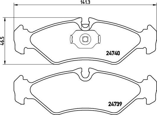 Brembo P 50 081 - Set placute frana,frana disc aaoparts.ro