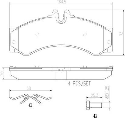 Brembo P50028N - Set placute frana,frana disc aaoparts.ro