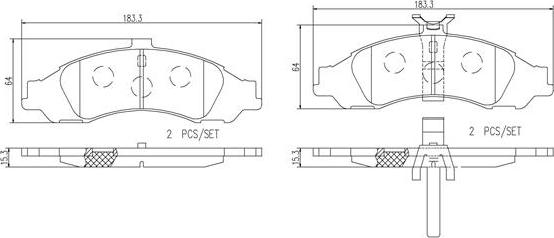 Brembo P64002N - Set placute frana,frana disc aaoparts.ro