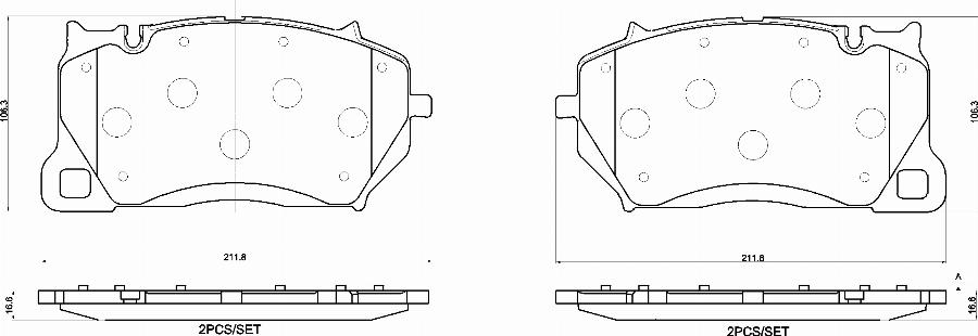 Brembo P65057N - Set placute frana,frana disc aaoparts.ro