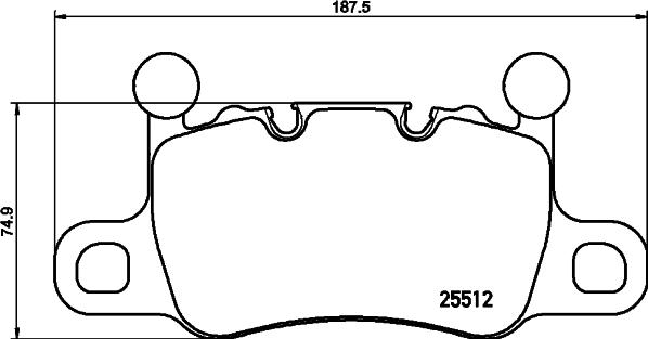 Porsche 9GT 698 451 G - Set placute frana,frana disc aaoparts.ro