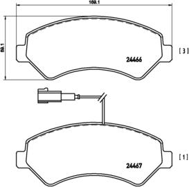 Brembo P 61 093 - Set placute frana,frana disc aaoparts.ro