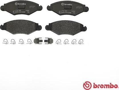 Brembo P 61 063 - Set placute frana,frana disc aaoparts.ro