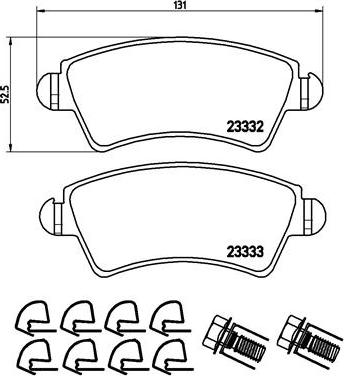 GMC 2339602 - Set placute frana,frana disc aaoparts.ro