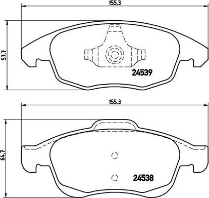 Brembo P 61 083 - Set placute frana,frana disc aaoparts.ro