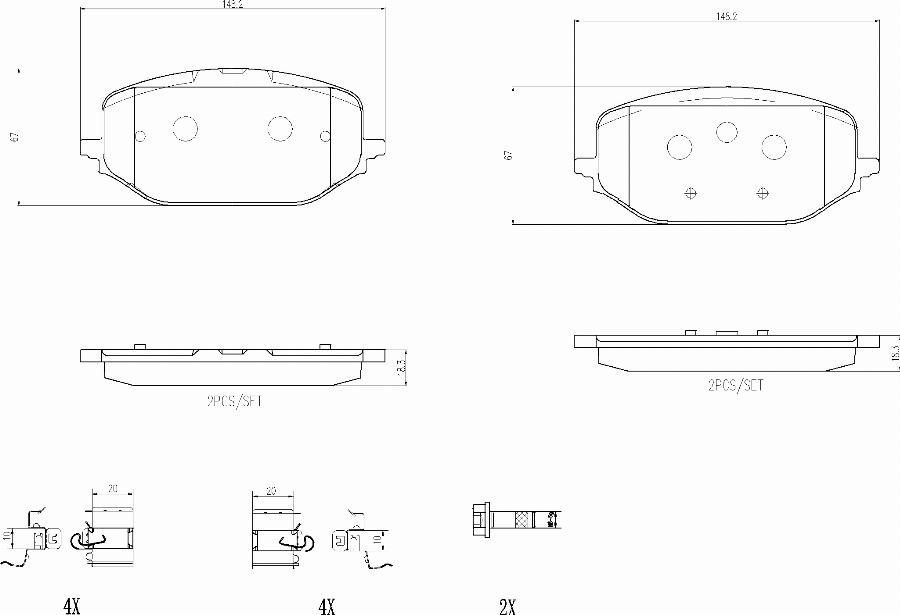 Brembo P 61 142 - Set placute frana,frana disc aaoparts.ro
