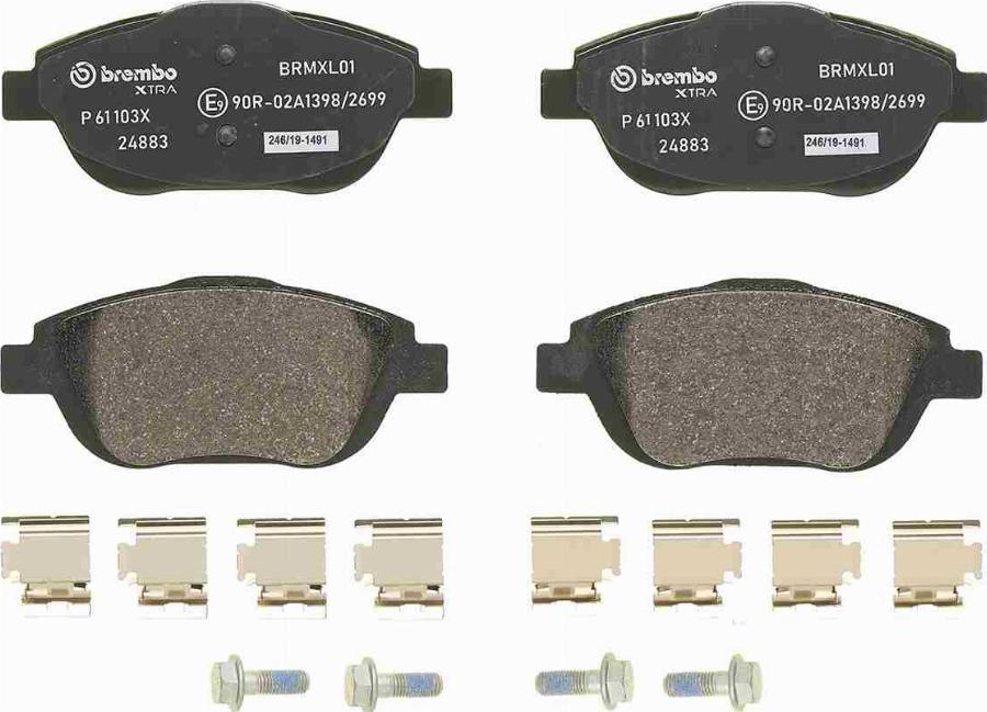 Brembo P 61 103X - Set placute frana,frana disc aaoparts.ro