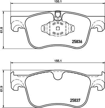 Brembo P 61 116 - Set placute frana,frana disc aaoparts.ro