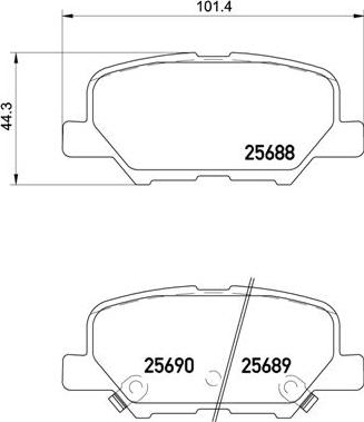 Brembo P 61 111 - Set placute frana,frana disc aaoparts.ro