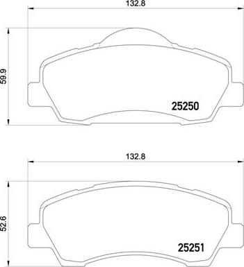 Brembo P 61 113 - Set placute frana,frana disc aaoparts.ro