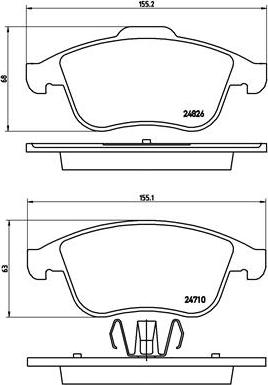 Brembo P 68 047X - Set placute frana,frana disc aaoparts.ro