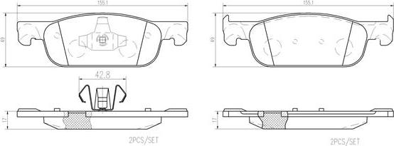Brembo P68065N - Set placute frana,frana disc aaoparts.ro