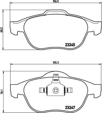 Brembo P 68 030 - Set placute frana,frana disc aaoparts.ro