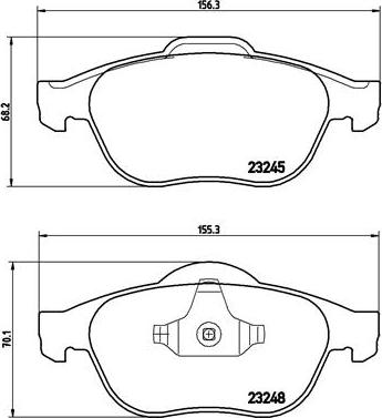 Brembo P 68 032 - Set placute frana,frana disc aaoparts.ro