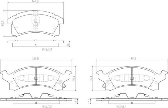 Brembo P09012N - Set placute frana,frana disc aaoparts.ro
