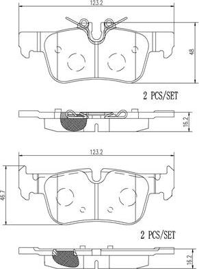 Brembo P06094N - Set placute frana,frana disc aaoparts.ro