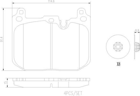 Brembo P06097N - Set placute frana,frana disc aaoparts.ro