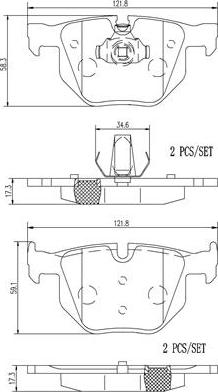 Brembo P06056N - Set placute frana,frana disc aaoparts.ro
