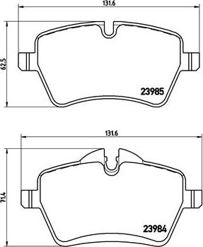 Mini 6798469 - Set placute frana,frana disc aaoparts.ro