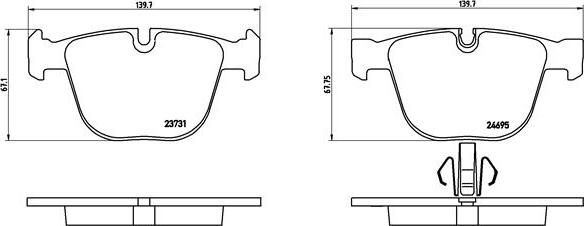 Brembo P 06 053 - Set placute frana,frana disc aaoparts.ro