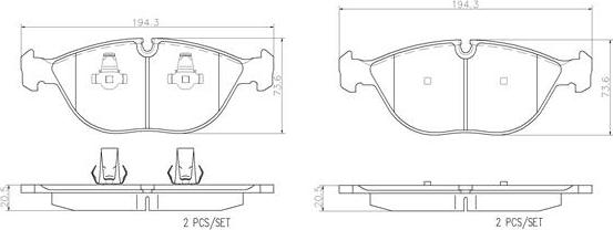 Brembo P06019N - Set placute frana,frana disc aaoparts.ro