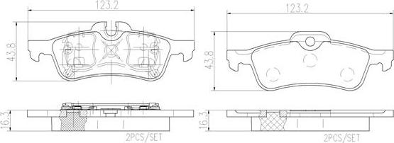 Brembo P06032N - Set placute frana,frana disc aaoparts.ro