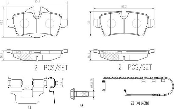 Brembo P06103N - Set placute frana,frana disc aaoparts.ro