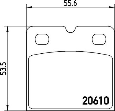 Brembo P 02 001 - Set placute de frana,frana de parcare cu disc aaoparts.ro