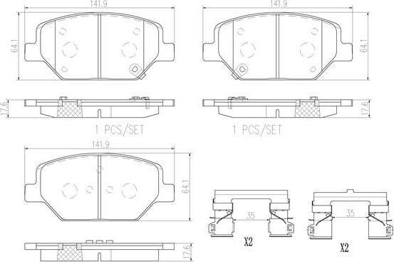 Brembo P 07 007 - Set placute frana,frana disc aaoparts.ro