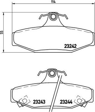 Brembo P 15 004 - Set placute frana,frana disc aaoparts.ro
